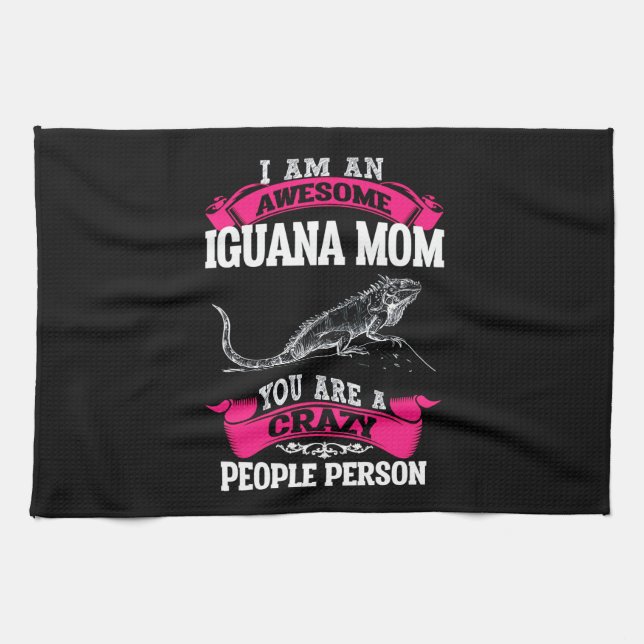 Jag är en fantastisk Iguana mamma Kökshandduk (Horisontell)