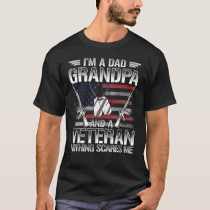 Jag är en farfar från Pappa och en veteran Fars da T Shirt
