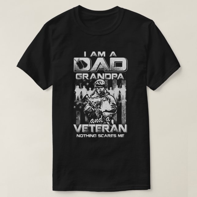 Jag är en farfar från Pappa och veteran inget Skrä T Shirt (Design framsida)