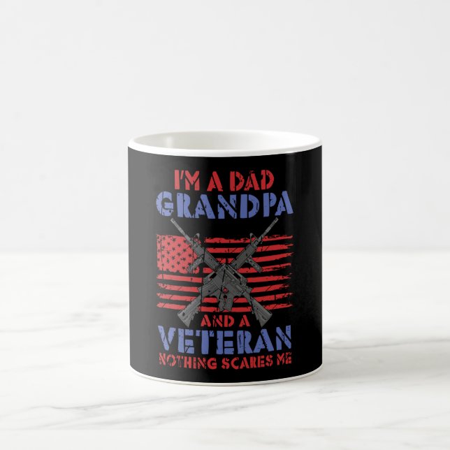 Jag är en farfar och veteran i Pappa - Veteran Her Kaffemugg (Center)