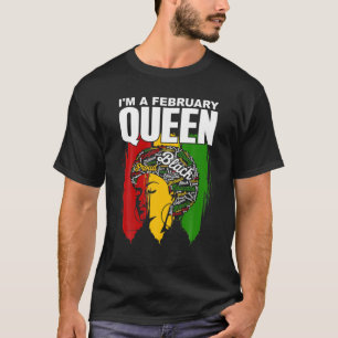 Jag är en februari drottning, Birthday Black Afric T Shirt