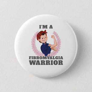 Jag är en Fibromyalgi Warrior FM Awareness Gift Knapp
