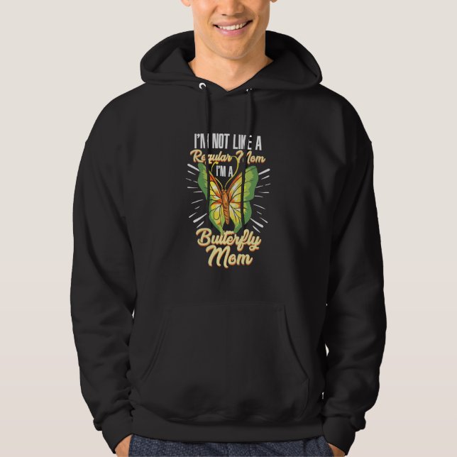 Jag är en fjäril Mamma Hoodie (Framsida)