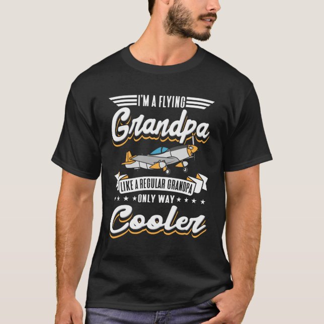 Jag är en flygande farfar, bara kylare t shirt (Framsida)