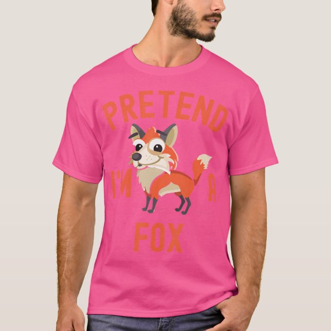 Jag är en Fox Lazy Halloween T Shirt (Framsida)