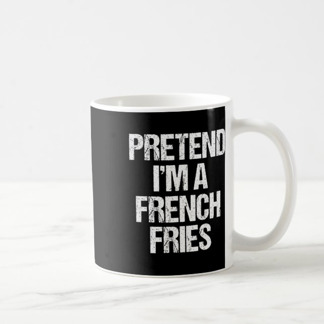 Jag är en Fransk Fries Costume Funny Lazy Hall Kaffemugg (Höger)