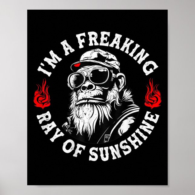 Jag är en frusen Ray av Sunshine Funny Monkey (på  Poster (Framsidan)