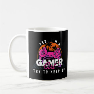 Jag är en Gamer Girl Cute Gamer Player Joystick Co Kaffemugg