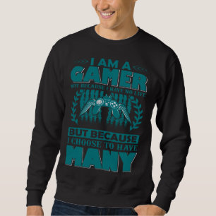 Jag är en gamer som spelar spel på PC och konsol f Lång Ärmad Tröja