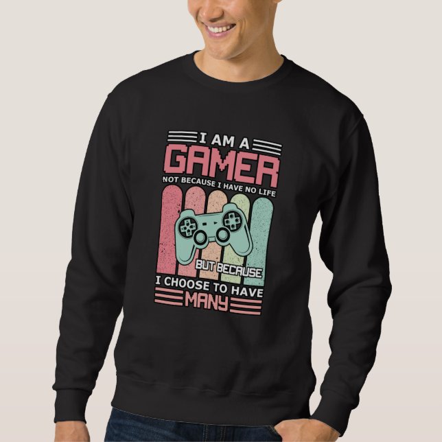 Jag är en gamer | TV-spel Lång Ärmad Tröja (Framsida)