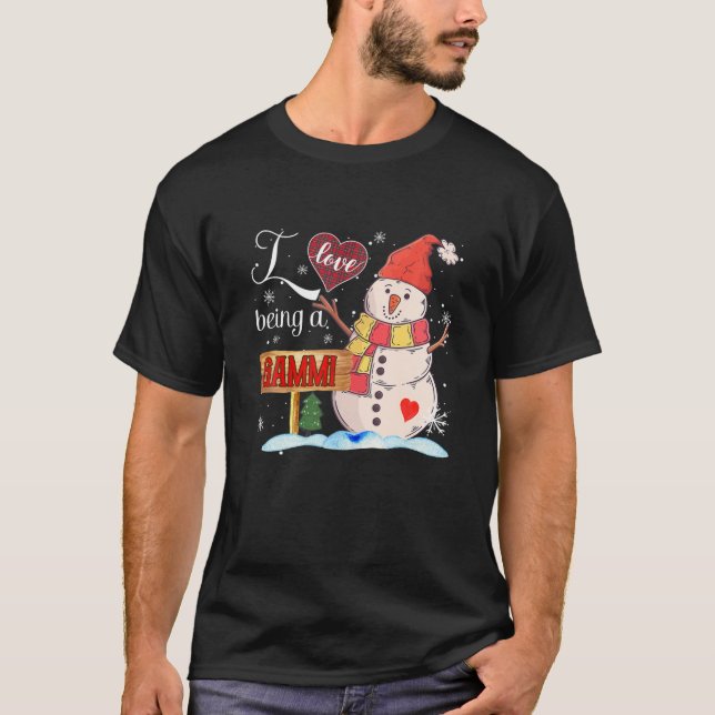Jag är en Gammi Snögubbe Funny Family Christma. T Shirt (Framsida)