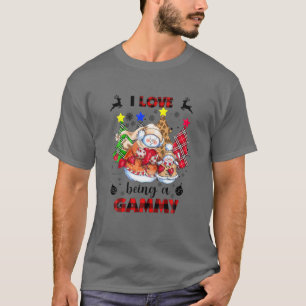 Jag är en gammy Snögubbe jul Gräs Träd R T Shirt