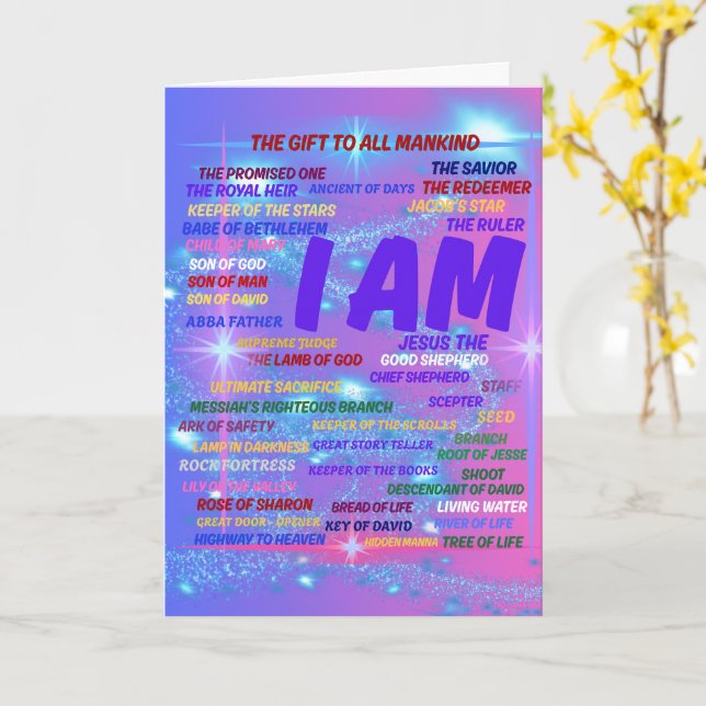 Jag är en gåva till alla manliga hälsningskort kort (Gul blomma)