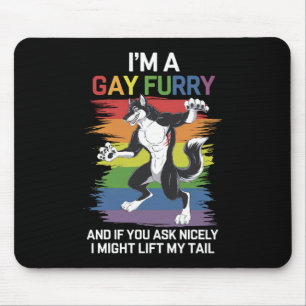 Jag är en gay furry räv regnbåge HBTQ stolthet Musmatta