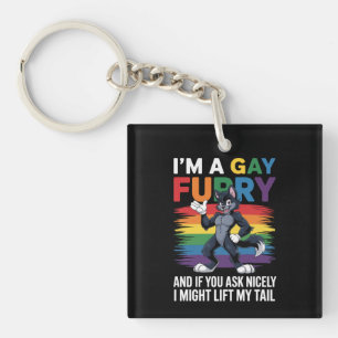 Jag Är En Gay Furry Regnbåge Räv Varg Pride Månad