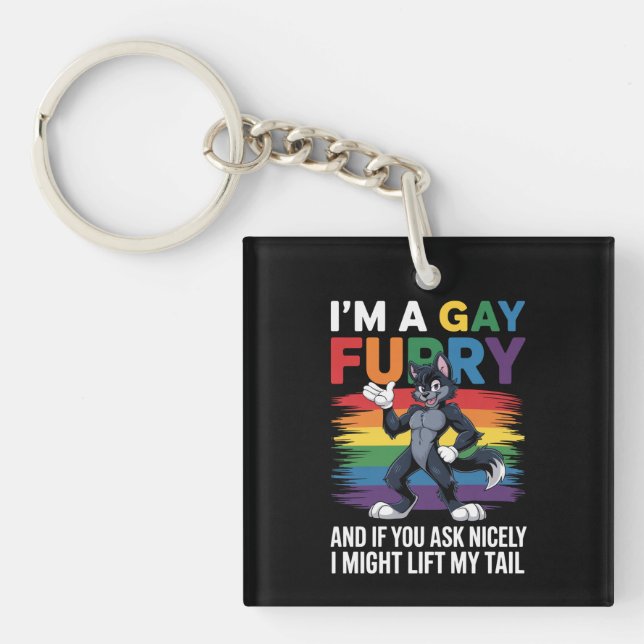 Jag Är En Gay Furry Regnbåge Räv Varg Pride Månad (Framsidan)