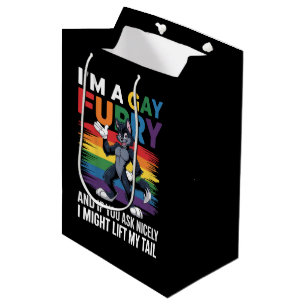 Jag Är En Gay Furry Regnbåge Räv Varg Pride Månad