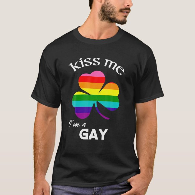 Jag är en Gay Shamrock St. Patrick's T Shirt (Framsida)