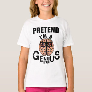 Jag är en Genius, en fin hjärna med glasögon T Shirt