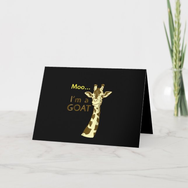 Jag Är En Get Cool Förvirrande Giraff Kort (Framsida)