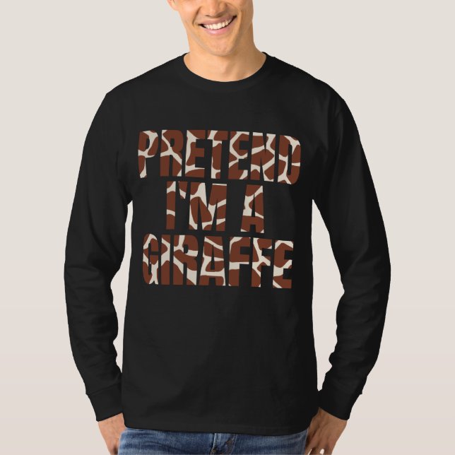 Jag är en Giraffe Funny Halloween T Shirt (Framsida)