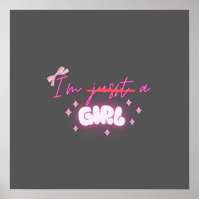 "Jag är en GIRL" Poster (Framsidan)