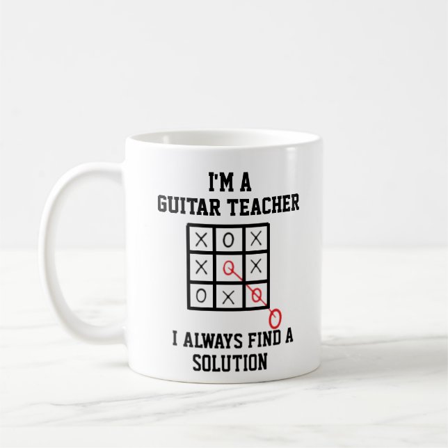 Jag Är En Gitarrlärare Jag Hittar Alltid En Lösnin Kaffemugg (Vänster)