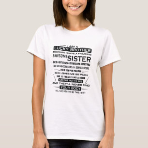 Jag är en glad brodergåva till broder t shirt