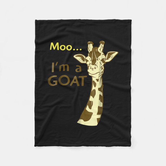 Jag är en Goat Coola som förvirrar Giraffe Fleecefilt (Framsidan)