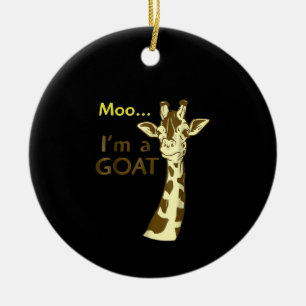 Jag är en Goat Coola som förvirrar Giraffe Julgransprydnad Keramik