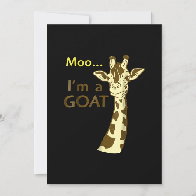 Jag är en Goat Coola som förvirrar Giraffe Julkort (Framsida)