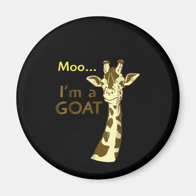 Jag är en Goat Coola som förvirrar Giraffe Magnet (Framsidan)