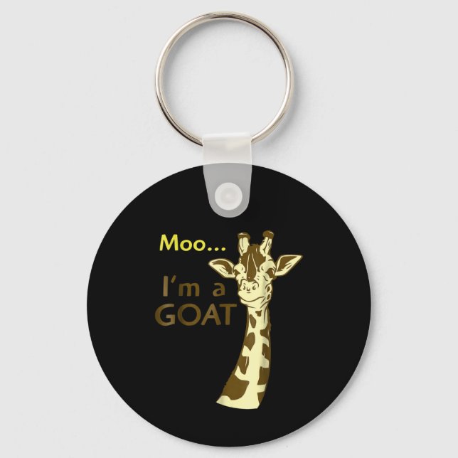 Jag är en Goat Coola som förvirrar Giraffe Nyckelring (Framsida)