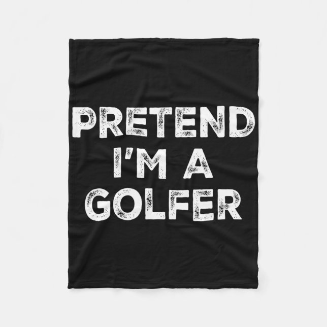 Jag är en Golfer Lazy Halloween Costume Fleecefilt (Framsidan)