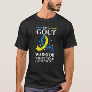 Jag är en Gout Warrior Podagra Gout Awareness Dise T Shirt