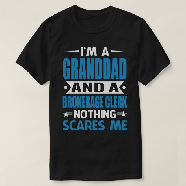 Jag är en GRANDDAD och en mäklare inget Scar T Shirt (Design framsida)