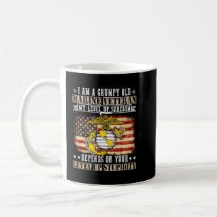 Jag är en grumpy gammal marinveteran min nivå av S Kaffemugg