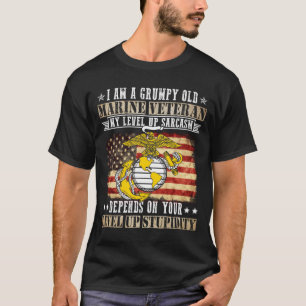 Jag är en grumpy gammal marinveteran min nivå av S T Shirt