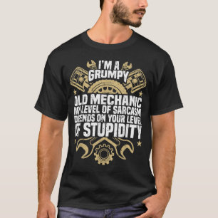 Jag är en grumpy Old Mechanic, motorcitat, Motor,  T Shirt