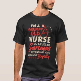 Jag är en grumpy Old Nurse Women Funny Nursing Lpn T Shirt