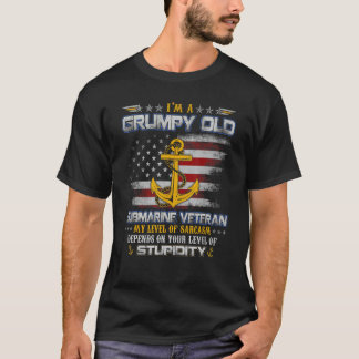 Jag är en grumpy Old Submarine Veteran Submariner  T Shirt
