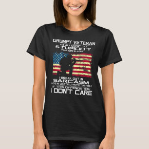 Jag är en grumpy Veteran i Kärlek mitt Land jag fö T Shirt
