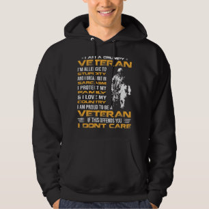 Jag är en grumpy Veteran stolt över att vara veter Hoodie