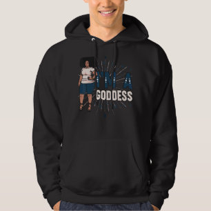 Jag är en gudinna Melanin Black Sista Bw Söt Queen Hoodie