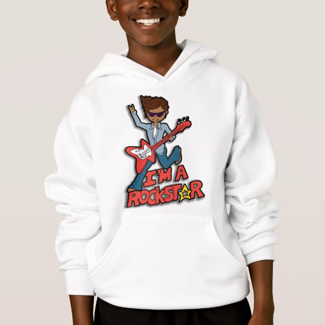 Jag är en guitar mörk hårpojke. t-shirt (Framsida)