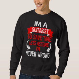 Jag är en Guitarist till Spara Time Låt oss om jag Lång Ärmad Tröja
