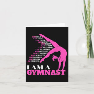 Jag är en Gymnast-ljuny Handstand Gymnastics Gift Kort
