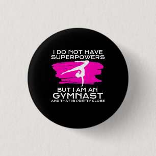 Jag är en gymnast och det är Söt nära Knapp