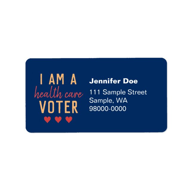 Jag är en hälsovårdspersonal Returetiketter Adressetikett (Framsidan)