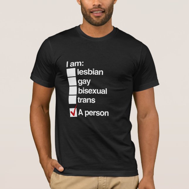 Jag är en HBT-person Tee Shirt (Framsida)